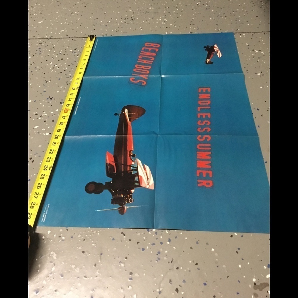 Beach BOYS 1974 ENDLESS SUMMER LITHOGRAPH/POSTER‎ AND VINYL RECORD
